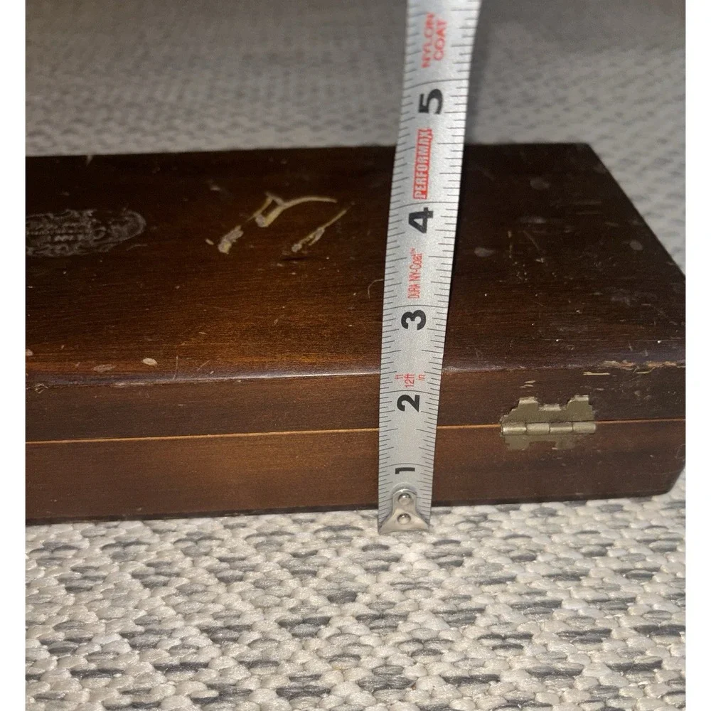 Vintage Ekco Flint Hollow Ground 2-Piece Carving Set Wood Box FUC Culinary Tools